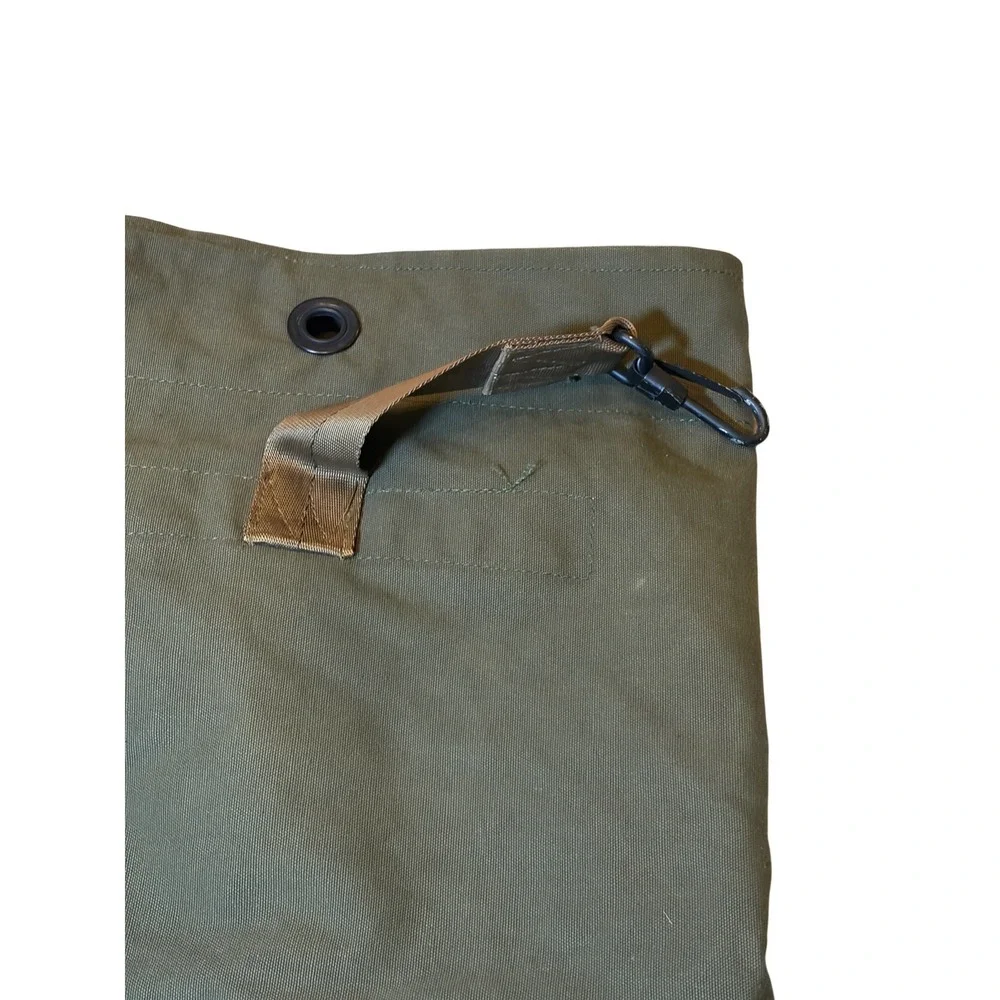Vintage US Military Olive Drab Duffel SeaBag Vietnam Era to 70s Backpack Straps